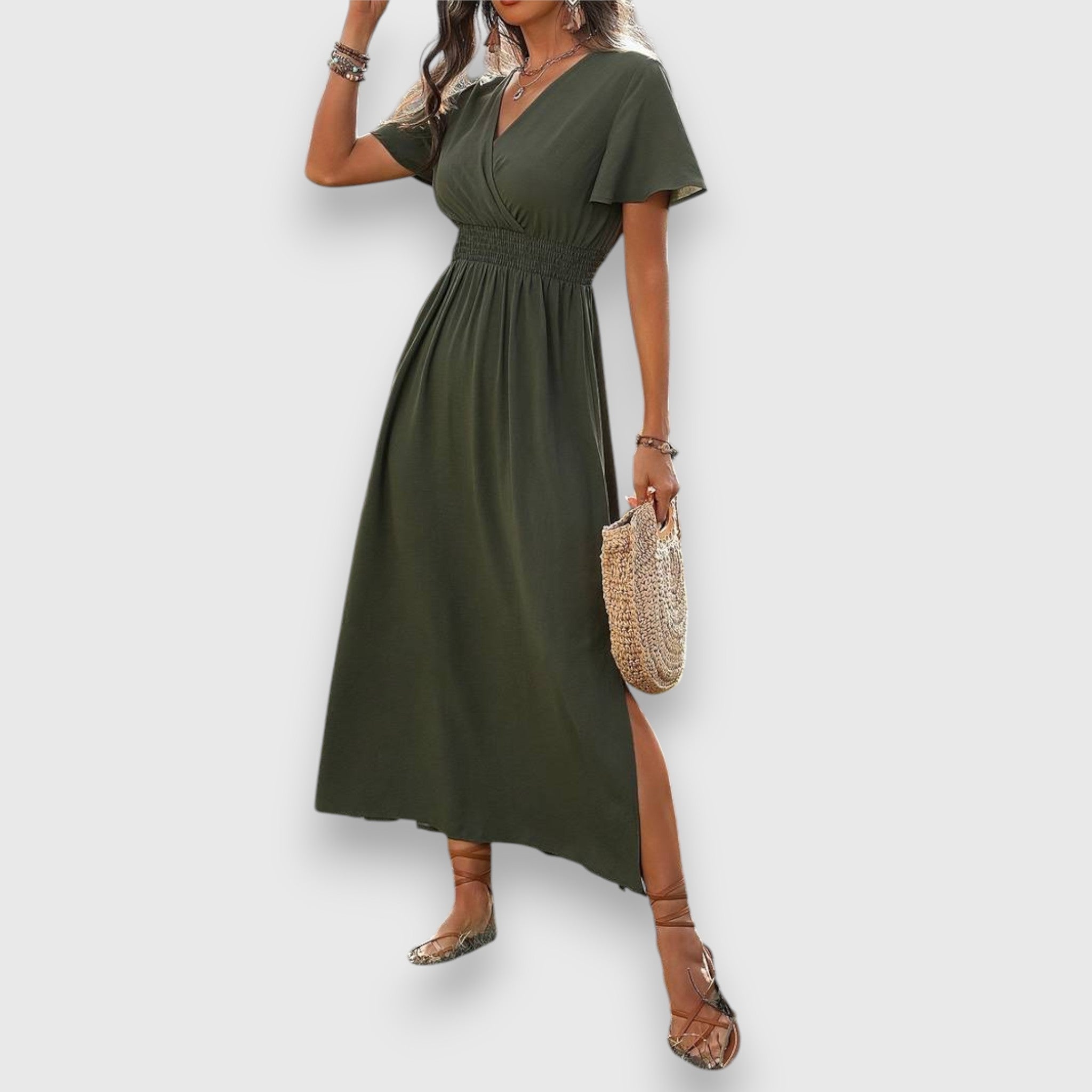 Claire De Rosé | Robe élégante à manches courtes