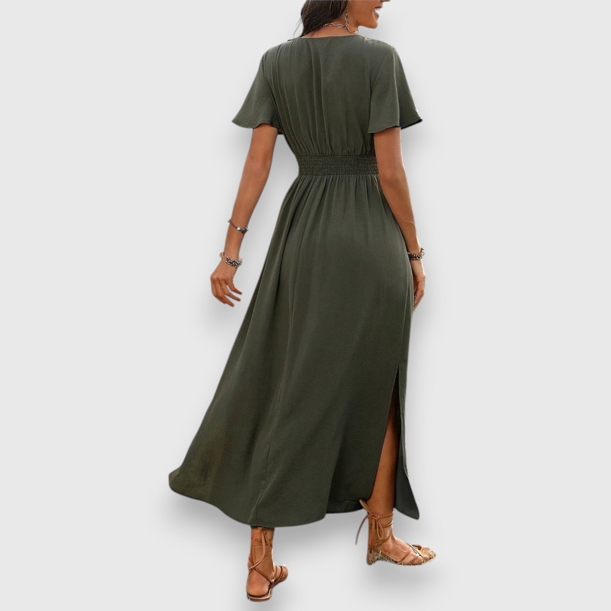 Claire De Rosé | Robe élégante à manches courtes