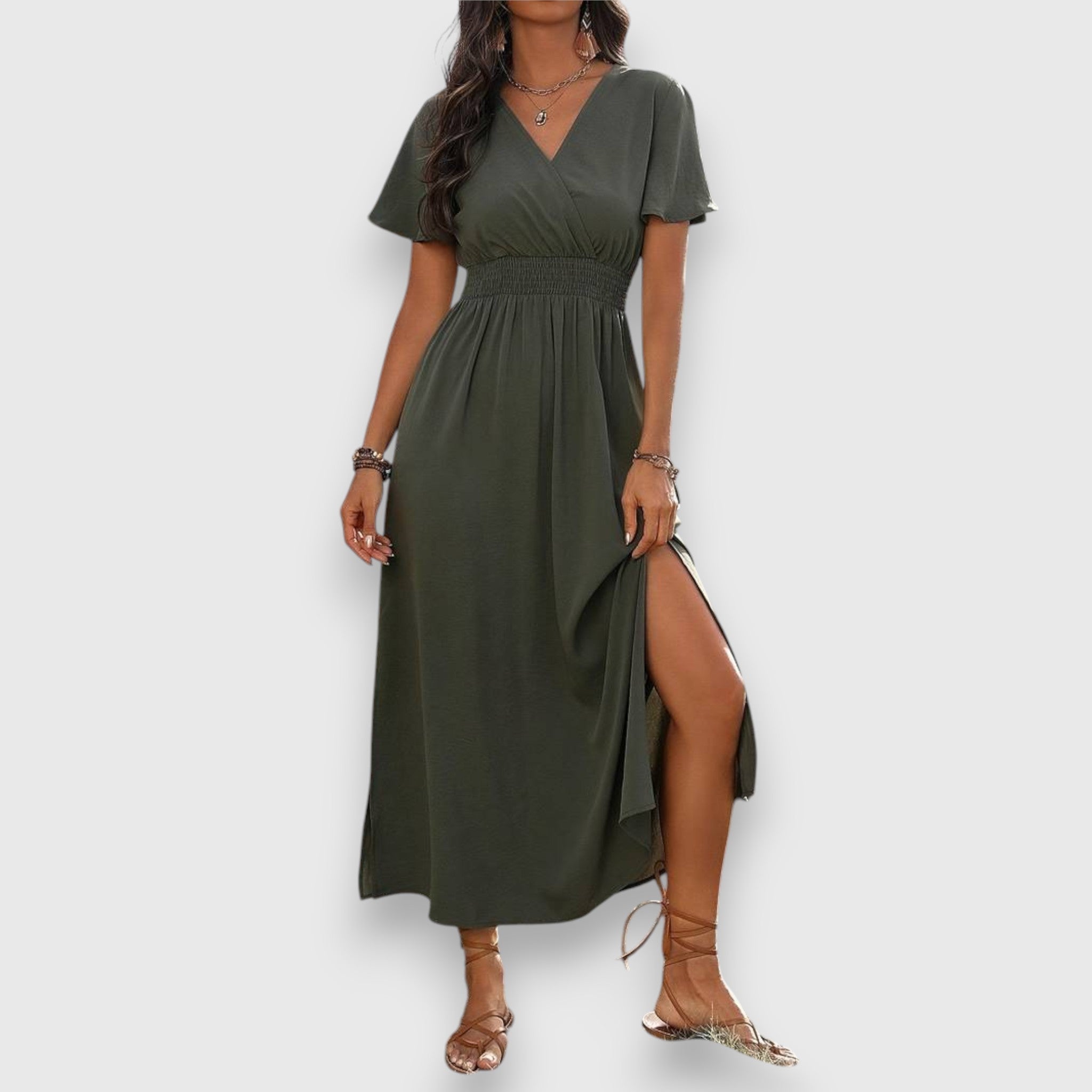 Claire De Rosé | Robe élégante à manches courtes